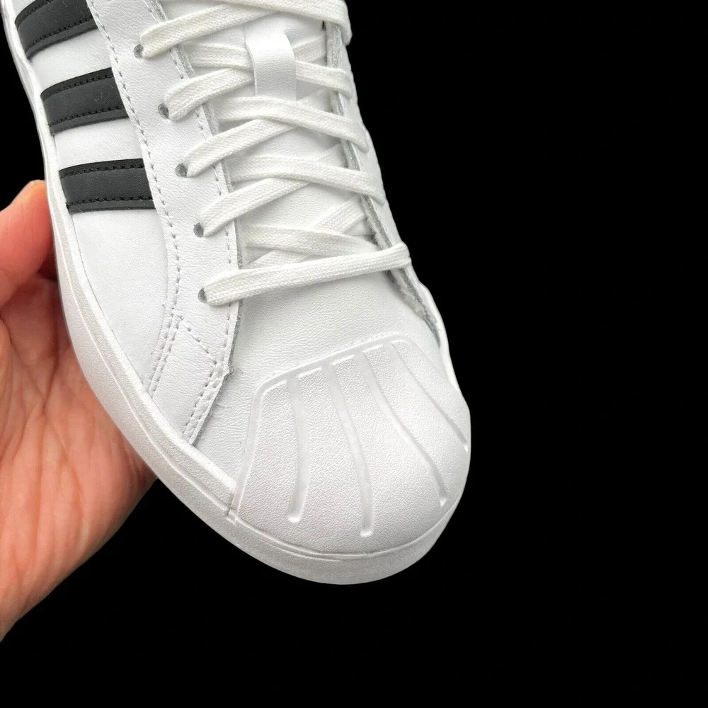 Adidas StreetCheck Youth Boys Girls Sneakers Sz 5‎ White Black Classic Shell Toe